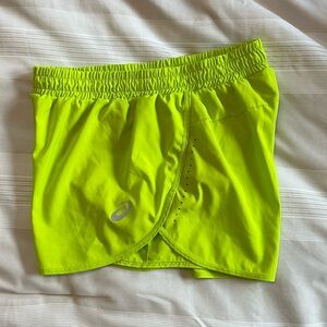 ASICS men 3” split short. 11.5” outseam.